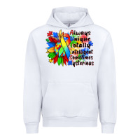 White always unique totally intelligent sometimes myster Urban Hoodie - Zillion Design Studio