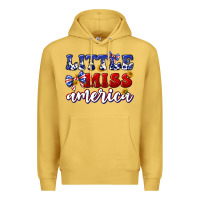 Antique Gold little miss america Premium Hoodie - texasbilliewilder