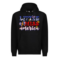 Black little miss america Premium Hoodie - texasbilliewilder