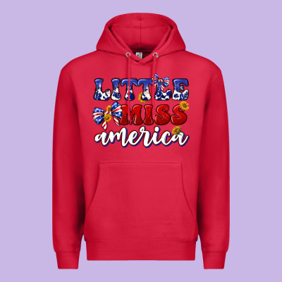 Little Miss America Premium Hoodie Designed By Texasbilliewilder