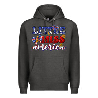 Charcoal Heather little miss america Premium Hoodie - texasbilliewilder