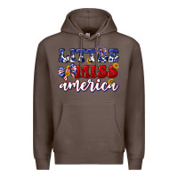 Coffee little miss america Premium Hoodie - texasbilliewilder