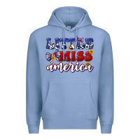 Colony Blue little miss america Premium Hoodie - texasbilliewilder