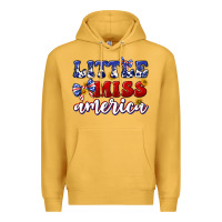 Mustard little miss america Premium Hoodie - texasbilliewilder