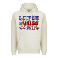 Oatmeal Heather little miss america Premium Hoodie - texasbilliewilder