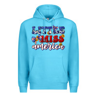 Ocean Blue little miss america Premium Hoodie - texasbilliewilder