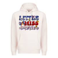 Pale Pink little miss america Premium Hoodie - texasbilliewilder
