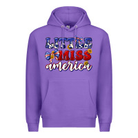 Purple little miss america Premium Hoodie - texasbilliewilder