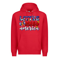 Red little miss america Premium Hoodie - texasbilliewilder