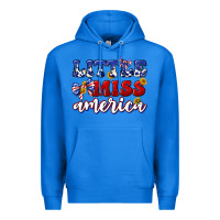 True Royal little miss america Premium Hoodie - texasbilliewilder