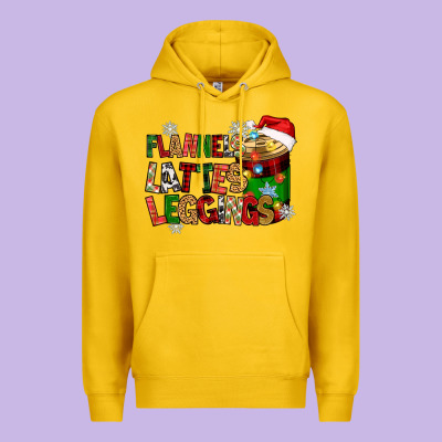 Flannels Lattes Premium Hoodie Designed By Zillion Design Studio