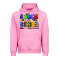 Fuchsia Pink color outside the lines autism awareness Urban Hoodie - Zillion Design Studio