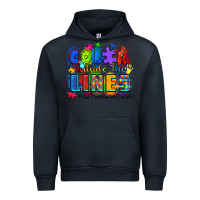 Navy color outside the lines autism awareness Urban Hoodie - Zillion Design Studio