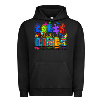 Pigment Black color outside the lines autism awareness Urban Hoodie - Zillion Design Studio