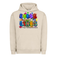 Pigment French Oak color outside the lines autism awareness Urban Hoodie - Zillion Design Studio