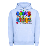 Pigment Grape Ice color outside the lines autism awareness Urban Hoodie - Zillion Design Studio