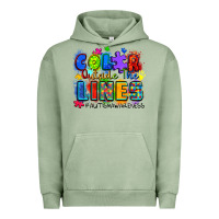 Pigment Oil Green color outside the lines autism awareness Urban Hoodie - Zillion Design Studio