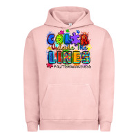 Pigment Salmon color outside the lines autism awareness Urban Hoodie - Zillion Design Studio