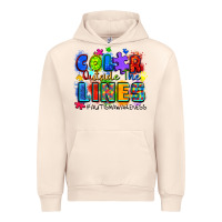Sandshell color outside the lines autism awareness Urban Hoodie - Zillion Design Studio