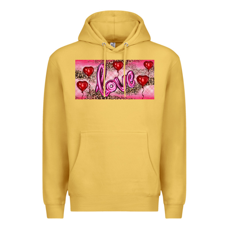 Valentine's Day Love Balloon Heart Balloons Premium Hoodie by RanaPortraitStore | Teevron