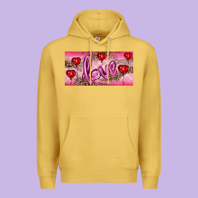 Valentine's Day Love Balloon Heart Balloons Premium Hoodie Designed By Ranaportraitstore