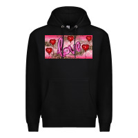Black Valentine's Day Love Balloon Heart Balloons Premium Hoodie - RanaPortraitStore