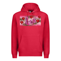 Cardinal Valentine's Day Love Balloon Heart Balloons Premium Hoodie - RanaPortraitStore