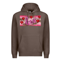 Coffee Valentine's Day Love Balloon Heart Balloons Premium Hoodie - RanaPortraitStore