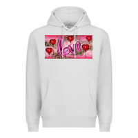 Dove Grey Valentine's Day Love Balloon Heart Balloons Premium Hoodie - RanaPortraitStore