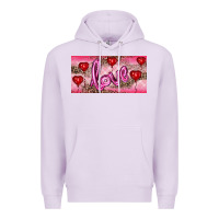 Lilac Valentine's Day Love Balloon Heart Balloons Premium Hoodie - RanaPortraitStore