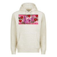 Oatmeal Heather Valentine's Day Love Balloon Heart Balloons Premium Hoodie - RanaPortraitStore