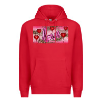 Red Valentine's Day Love Balloon Heart Balloons Premium Hoodie - RanaPortraitStore