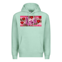 Seafoam Valentine's Day Love Balloon Heart Balloons Premium Hoodie - RanaPortraitStore