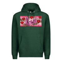Sports Green Valentine's Day Love Balloon Heart Balloons Premium Hoodie - RanaPortraitStore