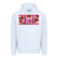 White Valentine's Day Love Balloon Heart Balloons Premium Hoodie - RanaPortraitStore
