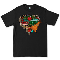 Black festive western christmas heart Premium Tee - CowhideDigitalArt