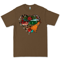 Cacao festive western christmas heart Premium Tee - CowhideDigitalArt