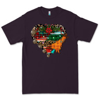 Plum festive western christmas heart Premium Tee - CowhideDigitalArt