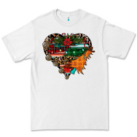 White festive western christmas heart Premium Tee - CowhideDigitalArt