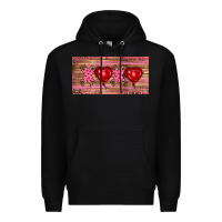 Black Valentine's Day Xoxo Premium Hoodie - RanaPortraitStore