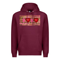 Burgundy Valentine's Day Xoxo Premium Hoodie - RanaPortraitStore