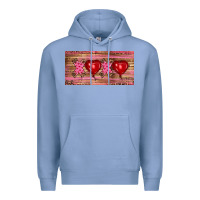 Colony Blue Valentine's Day Xoxo Premium Hoodie - RanaPortraitStore
