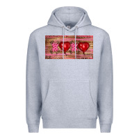 Heather Grey Valentine's Day Xoxo Premium Hoodie - RanaPortraitStore