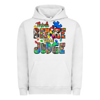 Pigment Lunar Rock think before you judge autism Urban Hoodie - Zillion Design Studio