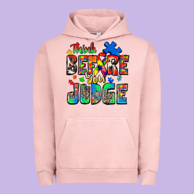 Urban Hoodie think before you judge autism