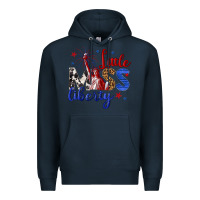 Navy little miss liberty billie wilder Premium Hoodie - texasbilliewilder