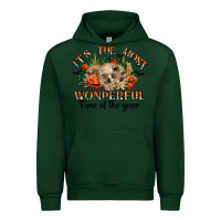 Forest Green it's the most wonderful time of the year Urban Hoodie - RanaPortraitStore