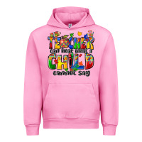 Fuchsia Pink teacher can hear what a child cannot say Urban Hoodie - Zillion Design Studio