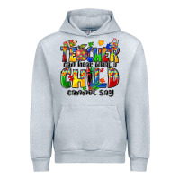 Heather Grey teacher can hear what a child cannot say Urban Hoodie - Zillion Design Studio