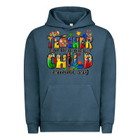 Pigment Midnight Navy teacher can hear what a child cannot say Urban Hoodie - Zillion Design Studio